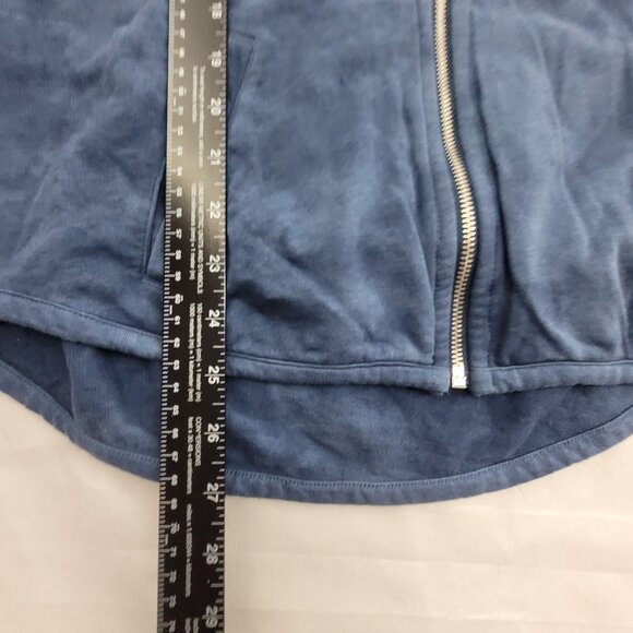 Chicos Matching Set Womens Medium Blue Zip Cotton Stretch Pockets Jacket pants - Picture 13 of 15